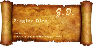 Ziegler Dina névjegykártya
